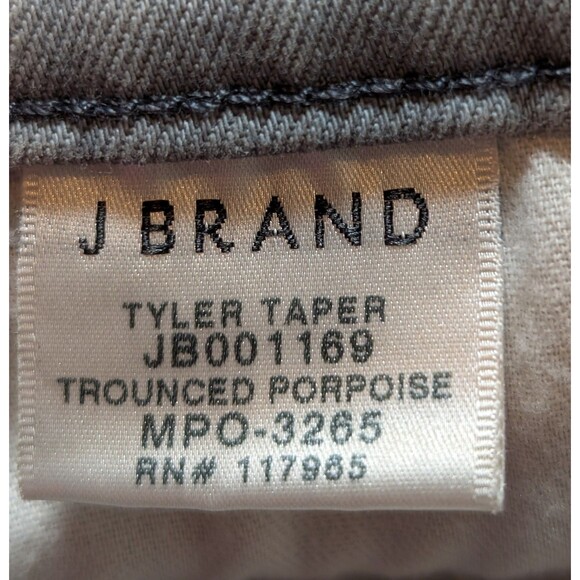 J Brand Size 36X29 Tyler Taper Jeans Trounced Porpoise Distressed Grunge Urban - Picture 6 of 9